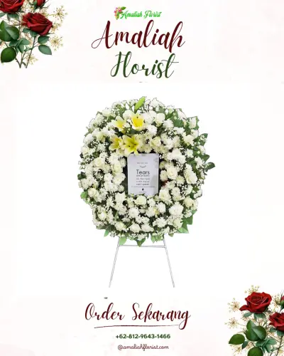 Krans Bunga Duka Cita di Slawi Kulon